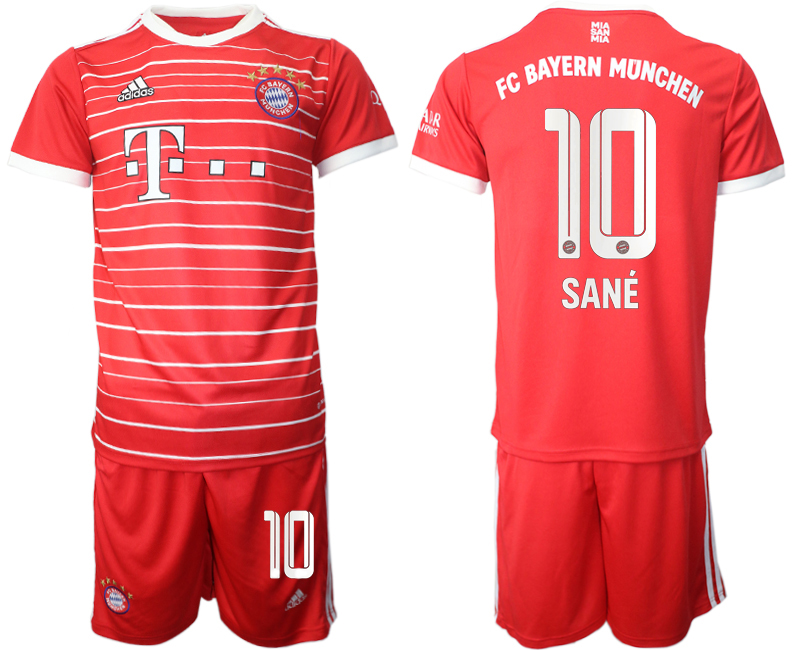 Cheap Men 2022-2023 Club Bayern Munich home Red 10 Adidas Soccer Jersey